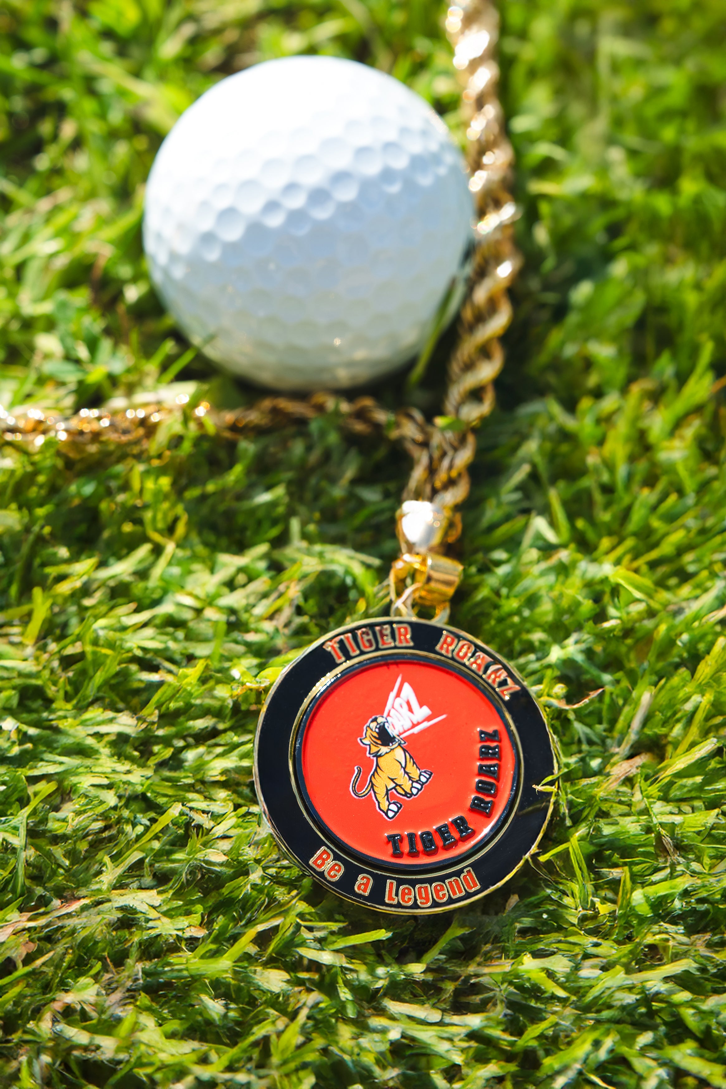 Tiger Roarz Necklace Pendant and 4 Ball Markers combo