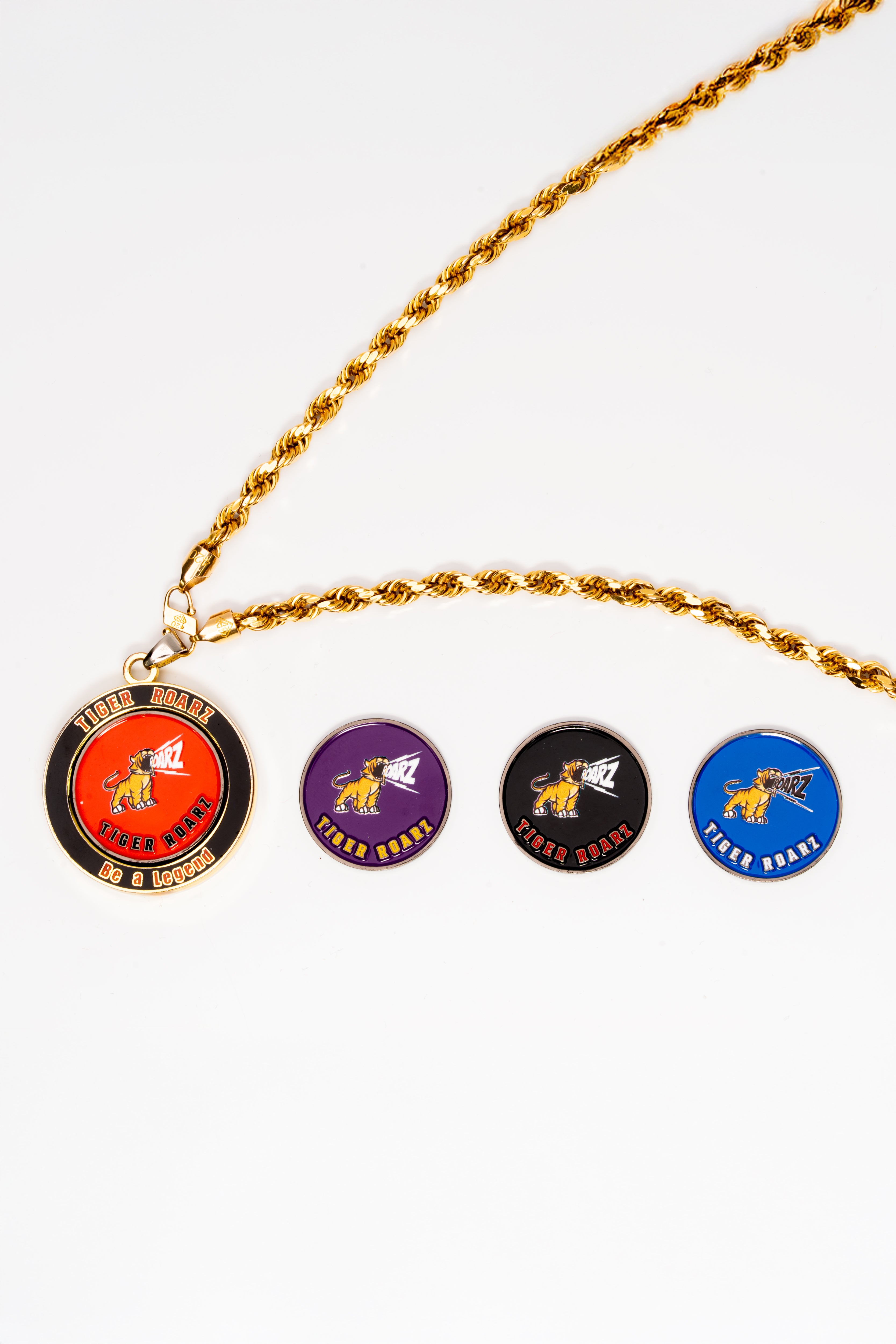 Tiger Roarz Necklace Pendant and 4 Ball Markers combo