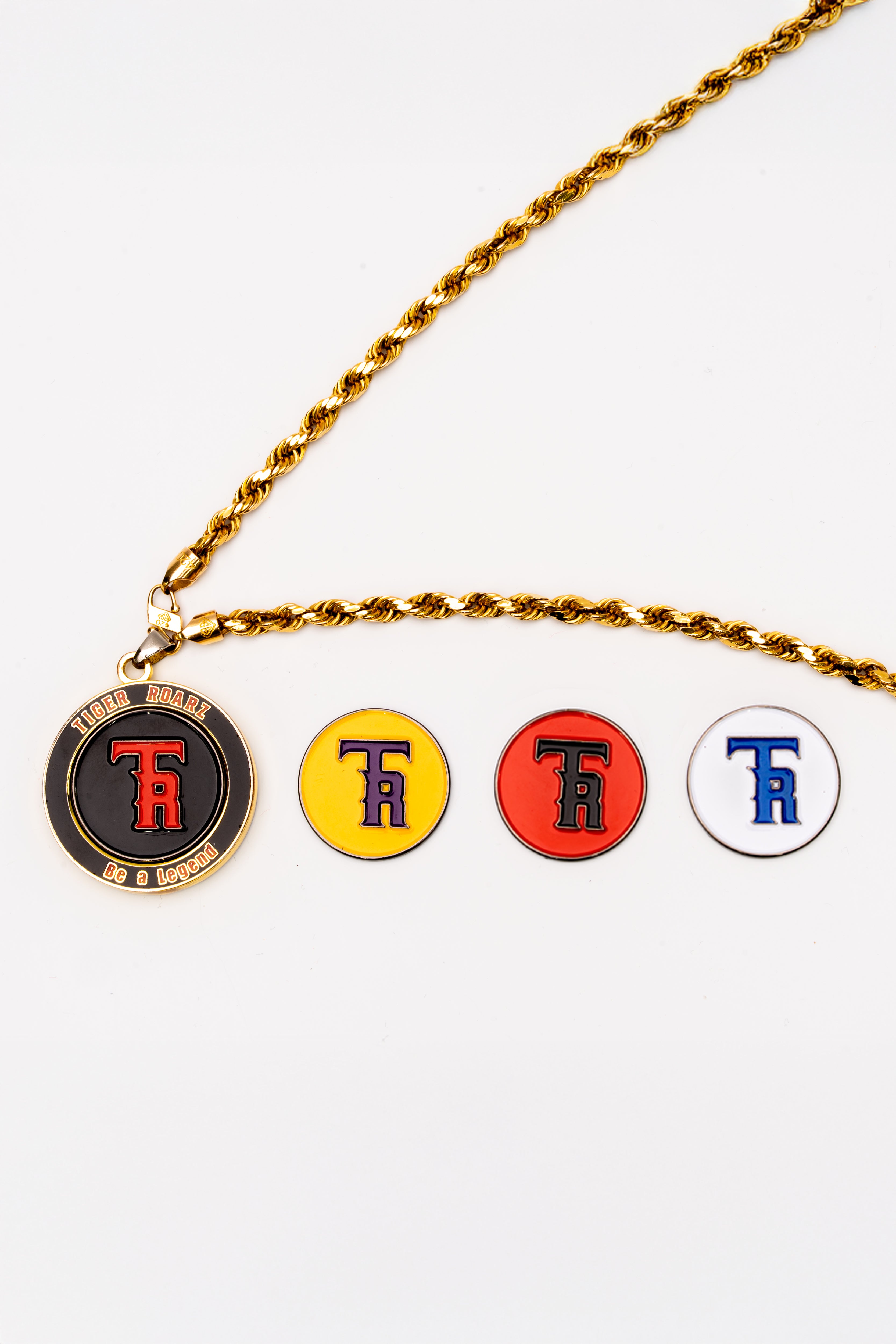 Tiger Roarz Necklace Pendant and 4 Ball Markers combo